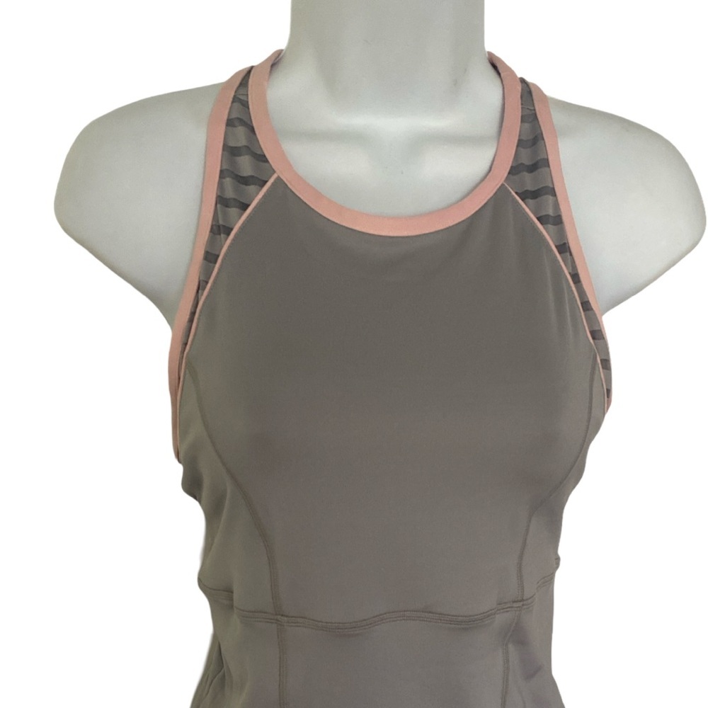 Iphorn Gray and Pink Athletic Dress- M gray  pink trim , Polyester spandex - Picture 2 of 5